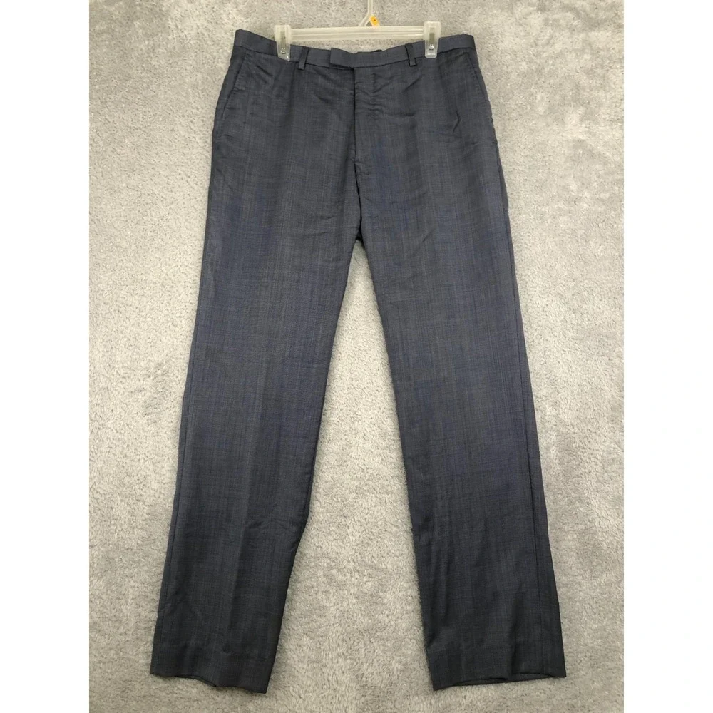 Banana Republic Pants Mens 35x33 (Tag 35x36) Blue Marzotto 100% Wool